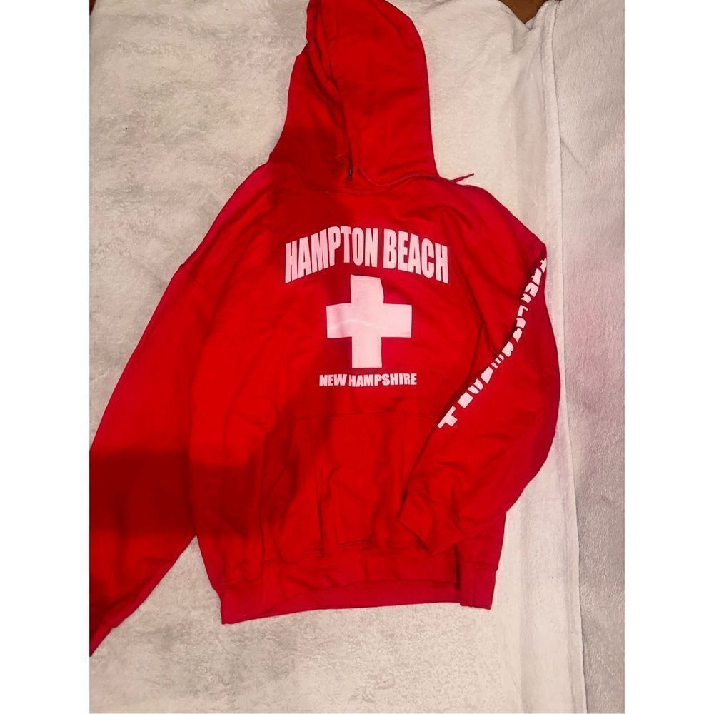 XL Hoodie red Hampton Beach